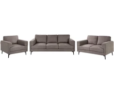 Sofa Beliani 6 vietų svetainės baldų komplektas LOUSTO rudas