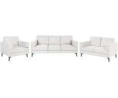 Sofa Beliani 6 vietų svetainės baldų komplektas LOUSTO, šviesiai smėlio spalvos