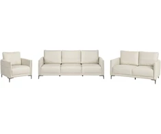 Sofa Beliani 6 vietų svetainės baldų komplektas CILENS, šviesiai smėlio spalvos