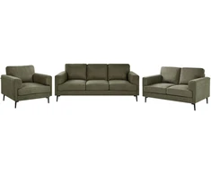 Sofa Beliani 6 vietų svetainės baldų komplektas LOUSTO, žalias