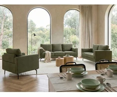 Sofa Beliani 6 vietų svetainės baldų komplektas LOUSTO, žalias