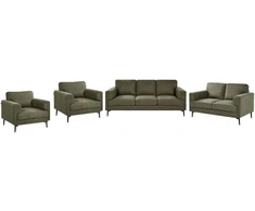 Sofa Beliani 7 vietų poilsio komplektas LOUSTO, žalias