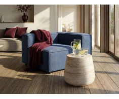 Sofa Beliani ARDAL kampinis modulis, tamsiai mėlynas velvetas, kairinis