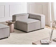 Sofa Beliani ARDAL kampinis modulis, velvetas, smėlio pilkas, dešininis