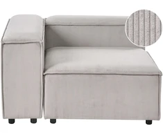 Sofa Beliani ARDAL kampinis modulis, velvetas, smėlio pilkas, dešininis
