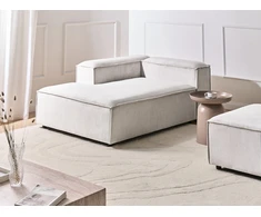 Sofa Beliani ARDAL šezlongas, dešininis, kreminės spalvos veliūras