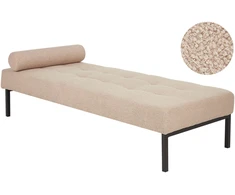 Sofa Beliani CHINON šezlongas, „Bouclé“, smėlio spalvos