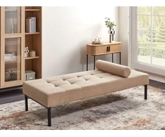Sofa Beliani CHINON šezlongas, „Bouclé“, smėlio spalvos