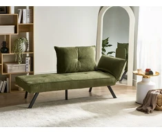Sofa Beliani Dešinės pusės šezlongas ROCAMADOUR, žalias