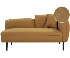 Sofa Beliani Dešininė šezlongas CHEVANNES Boucle garstyčių spalvos