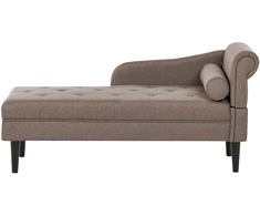 Sofa Beliani Dešininė šezlongas YVOIRE smėlio spalvos