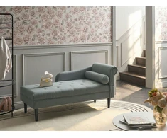 Sofa Beliani Dešininė šezlongo kėdė YVOIRE žalia