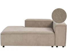 Sofa Beliani Dešininės pusės gulimoji kėdė ARDAL, velvetas, šviesiai ruda