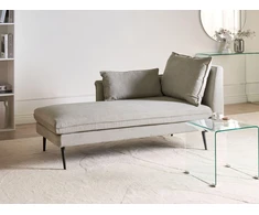Sofa Beliani Dešininis pilkas šezlongas YERRES