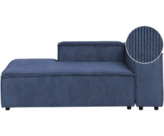 Sofa Beliani Dešininis šezlongas ARDAL, tamsiai mėlynas velvetas