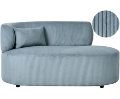 Sofa Beliani Kairinės pusės sėdimas gultas VANVEY, velvetinis, mėlynas