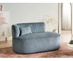 Sofa Beliani Kairinės pusės sėdimas gultas VANVEY, velvetinis, mėlynas
