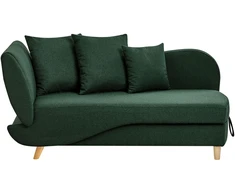 Sofa Beliani Kairinis sėdimas gultas MERI su daiktadėže, sintetinė lininė medžiaga, žalias