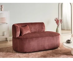 Sofa Beliani Kairinis sėdimas gultas VANVEY, velvetas, raudonas