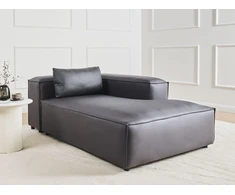 Sofa Beliani Kairinis šezlongas BRANDE, juodas