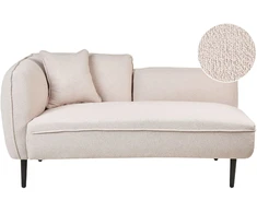 Sofa Beliani Kairinis šezlongas CHEVANNES Boucle šviesiai smėlio spalvos
