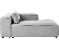 Sofa Beliani Kairysis gultas BRANDE Šviesiai pilkas