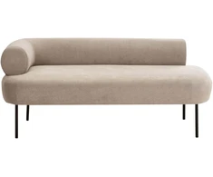 Sofa Beliani Kairysis gultas MIRMANDE smėlio ir pilkos spalvos