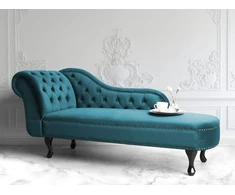 Sofa Beliani Kairysis gultas NIMES, mėlynas veliūras