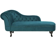 Sofa Beliani Kairysis gultas NIMES, mėlynas veliūras
