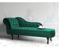 Sofa Beliani Kairysis gultas NIMES, veliūras, tamsiai žalias