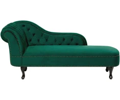 Sofa Beliani Kairysis gultas NIMES, veliūras, tamsiai žalias