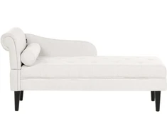 Sofa Beliani Kairysis gultas YVOIRE kreminės spalvos