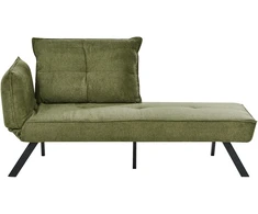 Sofa Beliani Kairysis šezlongas ROCAMADOUR, žalias