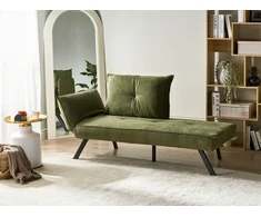 Sofa Beliani Kairysis šezlongas ROCAMADOUR, žalias