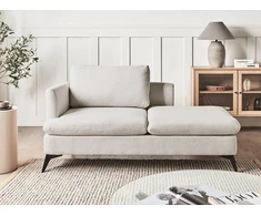 Sofa Beliani Kairysis šezlongas SIEVOZ šviesiai smėlio spalvos