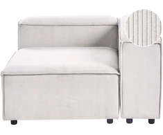 Sofa Beliani Kampinis modulinis elementas ARDAL kairinis, kreminės spalvos velvetas