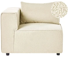 Sofa Beliani Kampinis modulis AXEBO, kreminės baltos spalvos, iš „boucle“ audinio