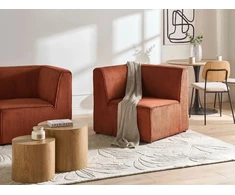 Sofa Beliani Kampinis modulis LEMVIG dešininis auksinės rudos spalvos velvetas