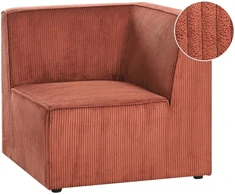 Sofa Beliani Kampinis modulis LEMVIG dešininis auksinės rudos spalvos velvetas