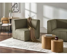 Sofa Beliani Kampinis modulis LEMVIG Dešininis Žalias velveto