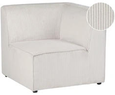 Sofa Beliani Kampinis modulis LEMVIG dešininis smėlio spalvos velvetinis