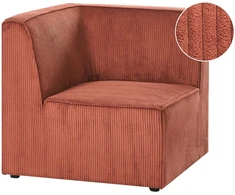 Sofa Beliani Kampinis modulis LEMVIG kairinis auksinės rudos spalvos velvetas