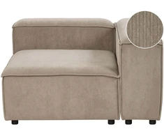 Sofa Beliani Kampuose modulis ARDAL kairinis šviesiai rudas velvetas