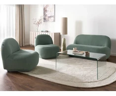 Sofa Beliani LOVBERG 4 dalių svetainės baldų komplektas, šviesiai žalias