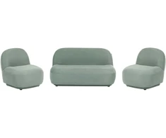 Sofa Beliani LOVBERG 4 dalių svetainės baldų komplektas, šviesiai žalias