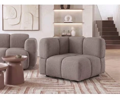 Sofa Beliani MAKSABERG kampinis modulis, smėlio pilka