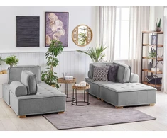 Sofa Beliani Modulinis poilsio komplektas 4 asmenims TIBRO pilkas