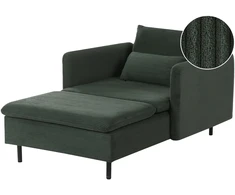 Sofa Beliani Šezlongas EGERIS aukštos kokybės velvetas, tamsiai žalias