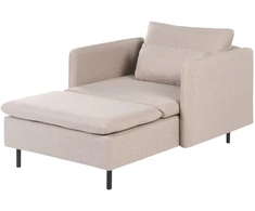 Sofa Beliani Šezlongas EGERIS, smėlio spalvos