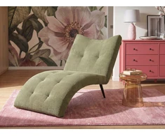 Sofa Beliani Šezlongas QUILLY velvetinis žalias